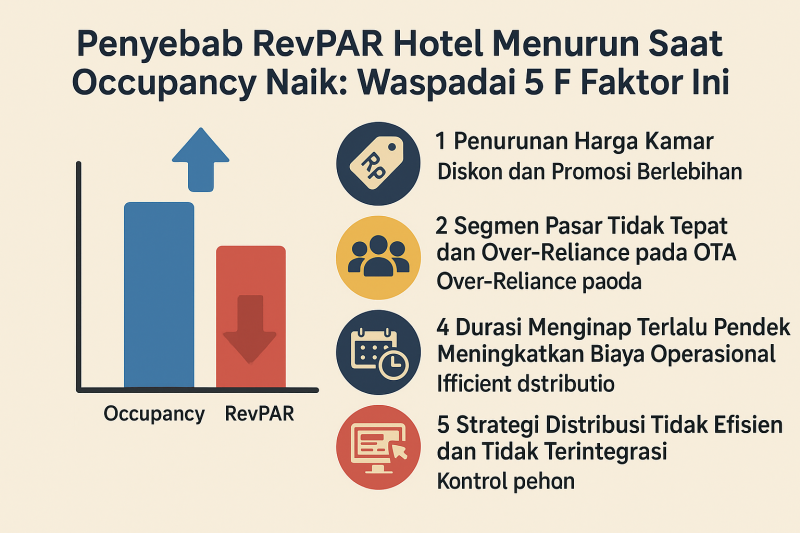 Penyebab RevPAR Hotel Menurun Saat Occupancy Naik: Waspadai 5 Faktor Ini